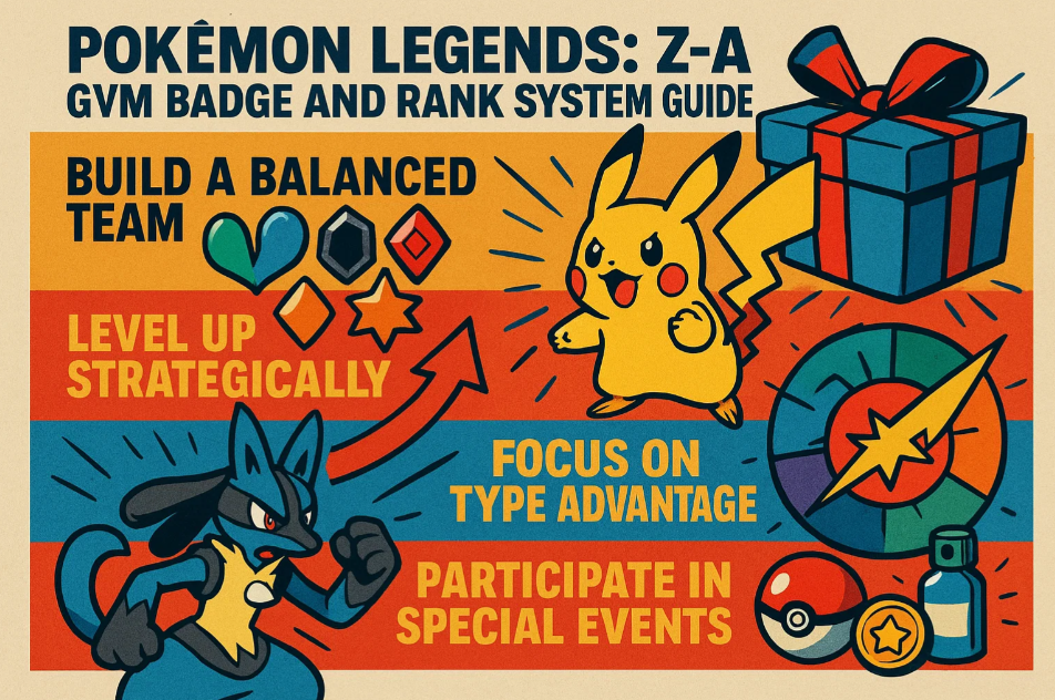 Pokémon Legends: Z-A Gym Badge and Rank System Guide
